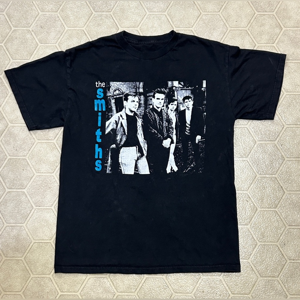 Vintage Unisex Black THE SMITHS Morrissey Band Post Punk Indie Rock T Shirt